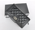 Boy Chanel Matelasse Continental Wallet A082 Black A082