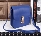 Celine Classic Box Small Flap Bag Lambskin Leather C3118 Blue C3118