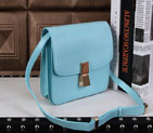 Celine Classic Box Small Flap Bag Lambskin Leather C3118 Light Blue C3118