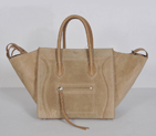 Celine Luggage Phantom Bags Suede Leather 3341 in Apricot 3341