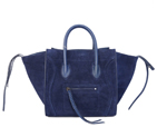 Celine Luggage Phantom Bags Suede Leather 3341 in Dark Blue 3341