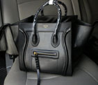 Celine Luggage Phantom Shopper Bags Calfskin Leather C103 Black C103