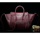Celine Luggage Phantom Tote Bag Ferrari Leather 3341 Burgundy 3341