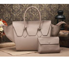 Celine Tie Nano Top Handle Bag Original Leather C3052 Grey C3052