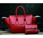 Celine Tie Nano Top Handle Bag Original Leather C3052 Red C3052