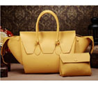 Celine Tie Nano Top Handle Bag Original Leather C3052 Yellow C3052