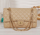 Chanel 1113 Classic Flap Bag Apricot Sheepskin Gold 1113