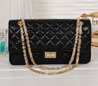 Chanel 1113 Classic Flap Bag Black Sheepskin Gold 1113