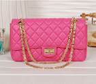Chanel 1113 Classic Flap Bag Rose Sheepskin Gold 1113