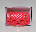 Chanel 2.55 Classic Original Patent Leather Flap Bag in Peach with Gold Hardware 1112