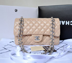 Chanel 2.55 Classic Original Sheepskin Leather Flap Bag 1112 in Apricot with Silver Hardware 1112