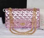 Chanel 2.55 Series Classic Flap Bag 1112 Pink Shiny Gold 1112