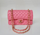 Chanel 2.55 Series Classic Flap Bag Pink Sheepskin Leather 1112 Multicolour CC Logo 1112