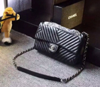Chanel 2.55 Series Flap Bag Sheepskin Leather 1112 Black 1112