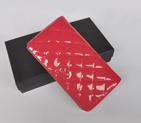 Chanel A001 Patent leather Long Two-Fold Wallets in Rose A001