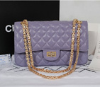 Chanel A226 Classic Flap Bag Lavender Sheepskin Gold A226
