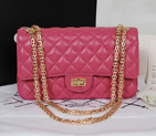 Chanel A226 Classic Flap Bag Rose Sheepskin Gold A226