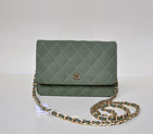 Chanel A33814 Nubuck Cannage Pattern leather mini Flap Bag with DarkGreen A33814