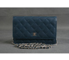 Chanel A33814 Original Caviar Leather Flap Bag Royalblue in Silver A33814