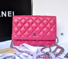 Chanel A33814 Original Sheepskin Leather mini Flap Bag Rose with Silver A33814