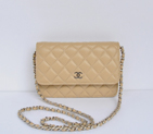 Chanel A33814 Sheepskin Leather Flap Bag Apricot in Silver A33814