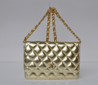 Chanel A33814 Sheepskin Leather Flap Bag Gold in Gold A33814