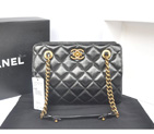 Chanel A37015 Perfect Edge Black Original Shiny Calf Leather Shoulder Bag A37015