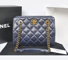 Chanel A37015 Perfect Edge RoyalBlue Shiny Calf Leather Shoulder Bag A37015
