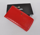 Chanel A40319 Red Patent Leather Zippy Wallet A40319