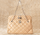 Chanel A49274 Patent Leather Shoulder Bag Apricot A49274
