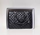 Chanel A50995 Original Caviar Leather Shoulder Bag Black in Silver A50995