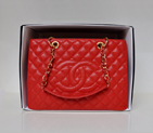 Chanel A50995 Original Caviar Leather Shoulder Bag Red in Gold A50995