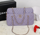 Chanel A52298 Sheepskin Leather Shopper Bag Light Purple A52298