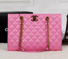 Chanel A67248 Pink Original Calfskin Leather Shopping Bag A67248