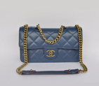 Chanel A68320 Flap Shoulder Bag Calfskin Leather Royalblue A68320