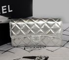 Chanel C006 Pink Sheepskin Leather Long Tri-Fold Wallet C006