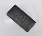 Chanel CC Logo Bi-Fold Wallet C164 Black C164