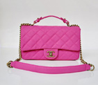 Chanel Classic Cannage Pattern Nubuck Leather Top Flap Bag A67622 Rose A67622