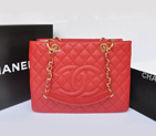 Chanel Classic Coco Bag GST Caviar Leather A36092 in Red with Gold A36092