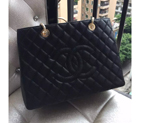 Chanel Classic Coco shoulder Bag Black GST Caviar Leather A50995 Gold A50995