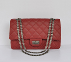 Chanel Classic Falp Bag Caviar Leather A28668 in Red with Silver Chain A28668
