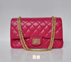 Chanel Classic Falp Bag Sheepskin Leather A28668 in Rose with Gold Chain A28668