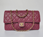 Chanel Classic Flap Bag 1113 Caviar leather in Purple with Gold 1113