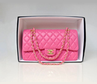 Chanel Classic Flap Bag 1113 Original Lambskin leather in Rose with Gold 1113
