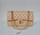 Chanel Classic Flap Bag 1113 Sheepskin leather in Apricot with Multicolour CC Logo 1113