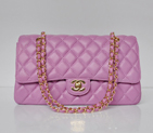 Chanel Classic Flap Bag 1113 Sheepskin leather in Light Purple with Gold 1113