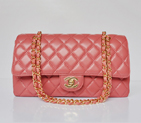Chanel Classic Flap Bag 1113 Sheepskin leather in Peach with Gold 1113