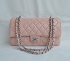 Chanel Classic Flap Bag 1113 Sheepskin leather in Pink with Silver 1113