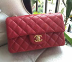 Chanel Classic Flap Bags Original Caviar Leather A1116 in Red with Gold A1116