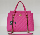 Chanel Classic Nubuck Cannage Pattern leather Two Handle Bag A69091 Rose A69091